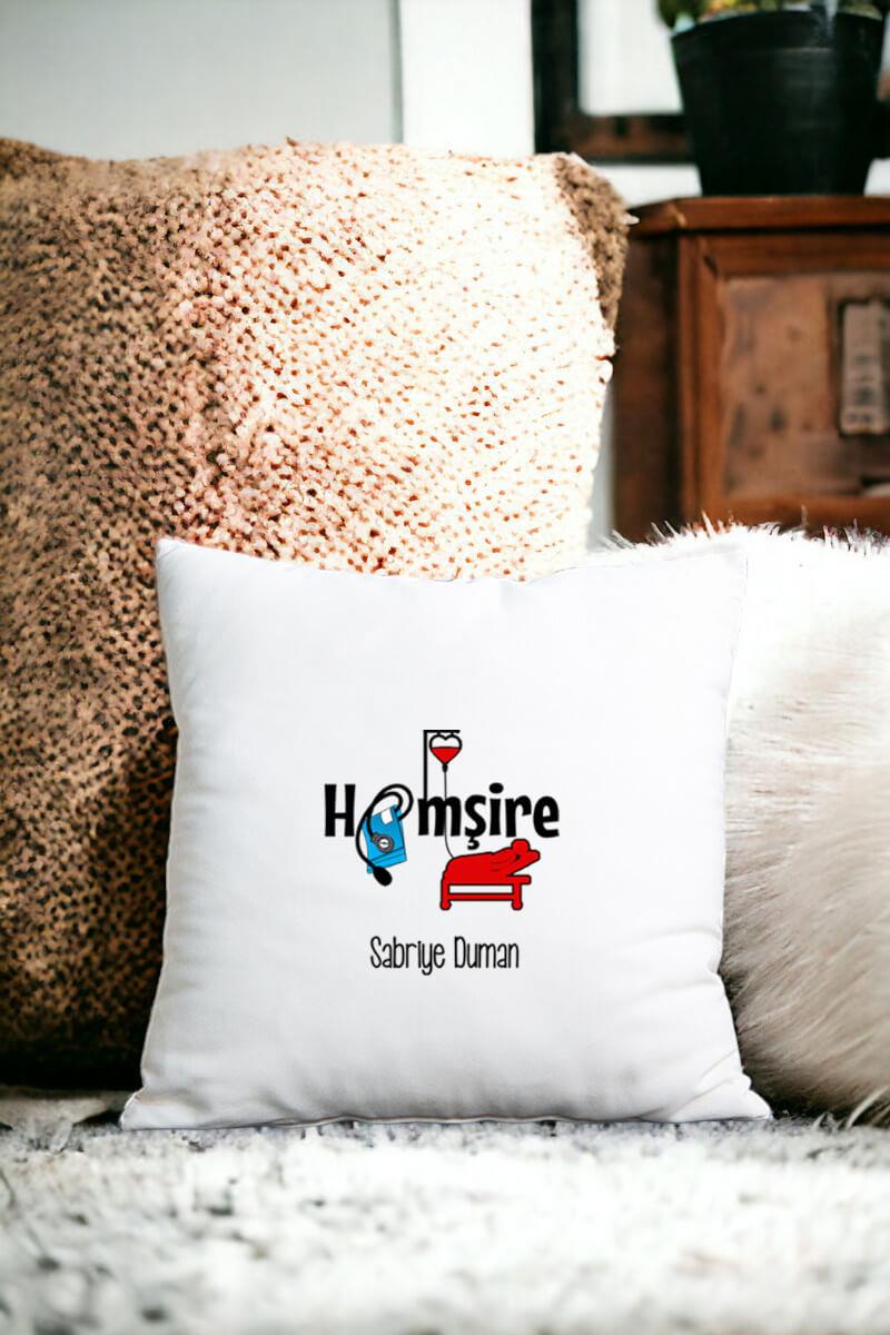 Hemşire Saten Kare Yastık