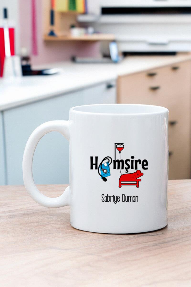 Hemşireye Hediye Beyaz Kupa Bardak