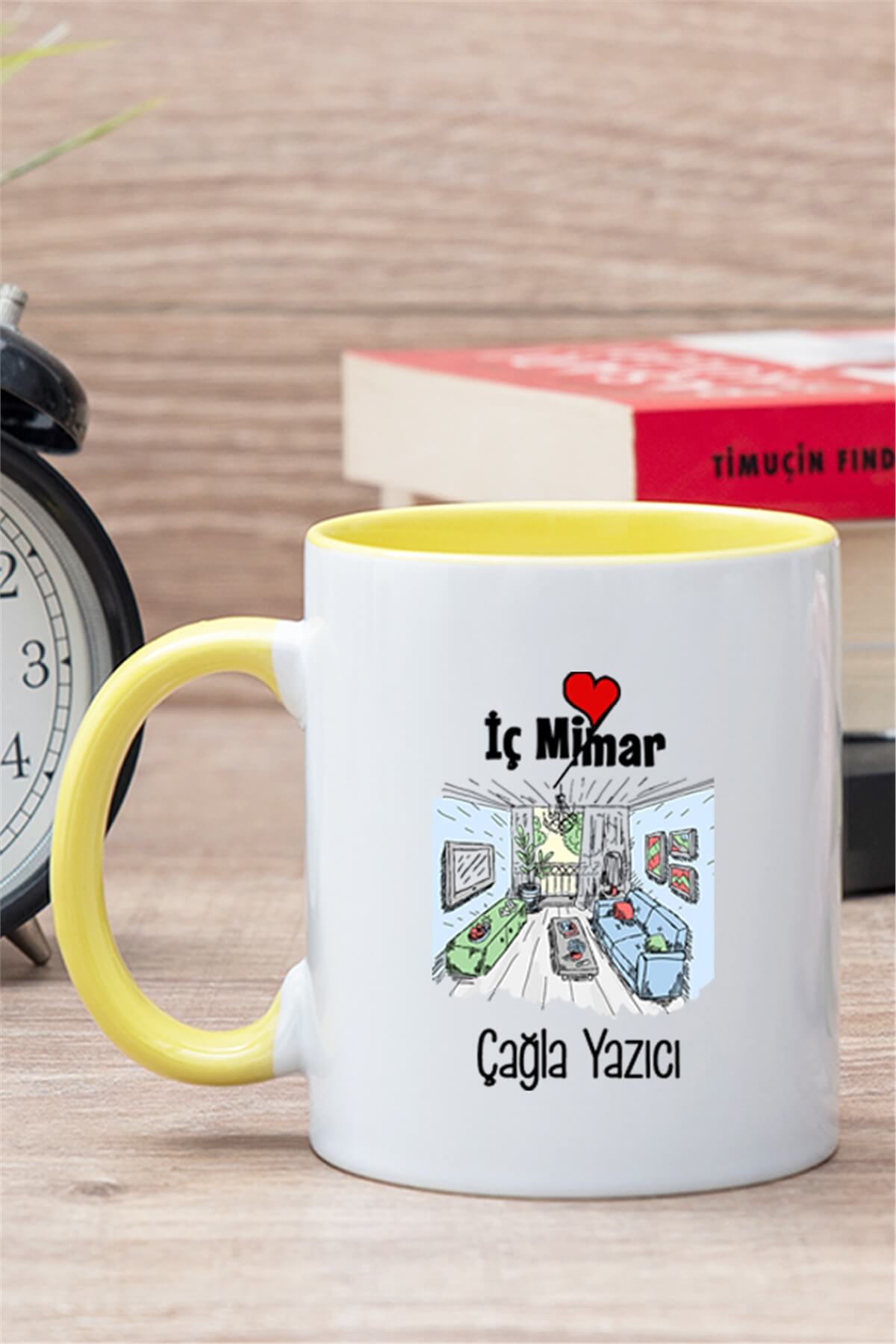 İç Mimar İçi Renkli Kupa Bardak