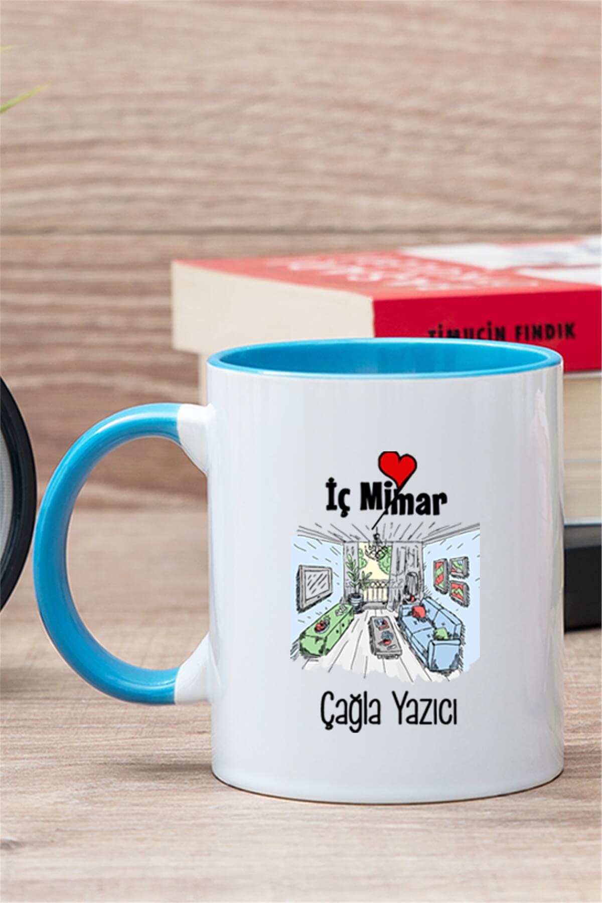 İç Mimar İçi Renkli Kupa Bardak