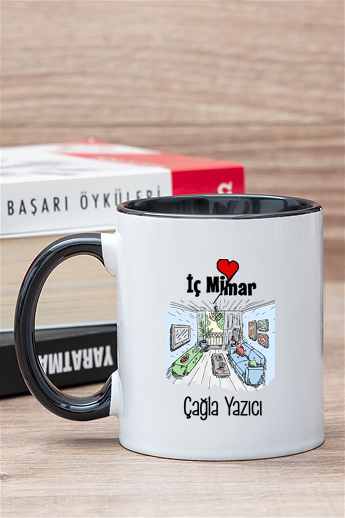 İç Mimar İçi Renkli Kupa Bardak