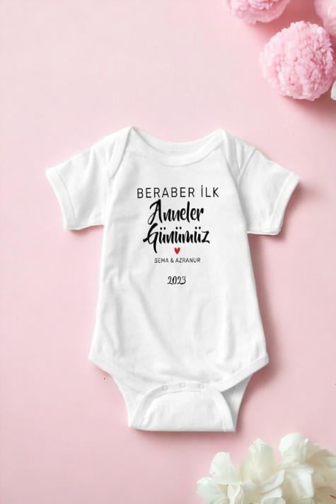 İlk Anneler Günü Hediyesi Tasarımlı Bebek Hediyesi Zıbın