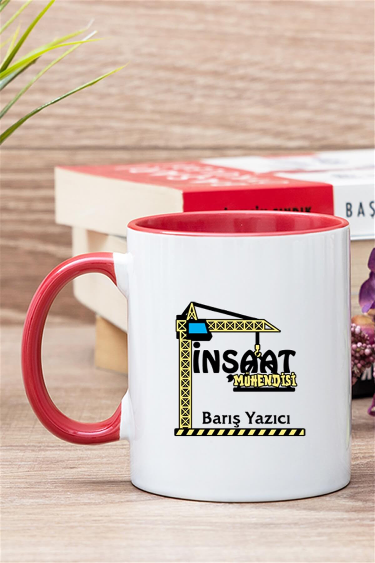 İnşaat Mühendisi İçi Renkli Kupa Bardak