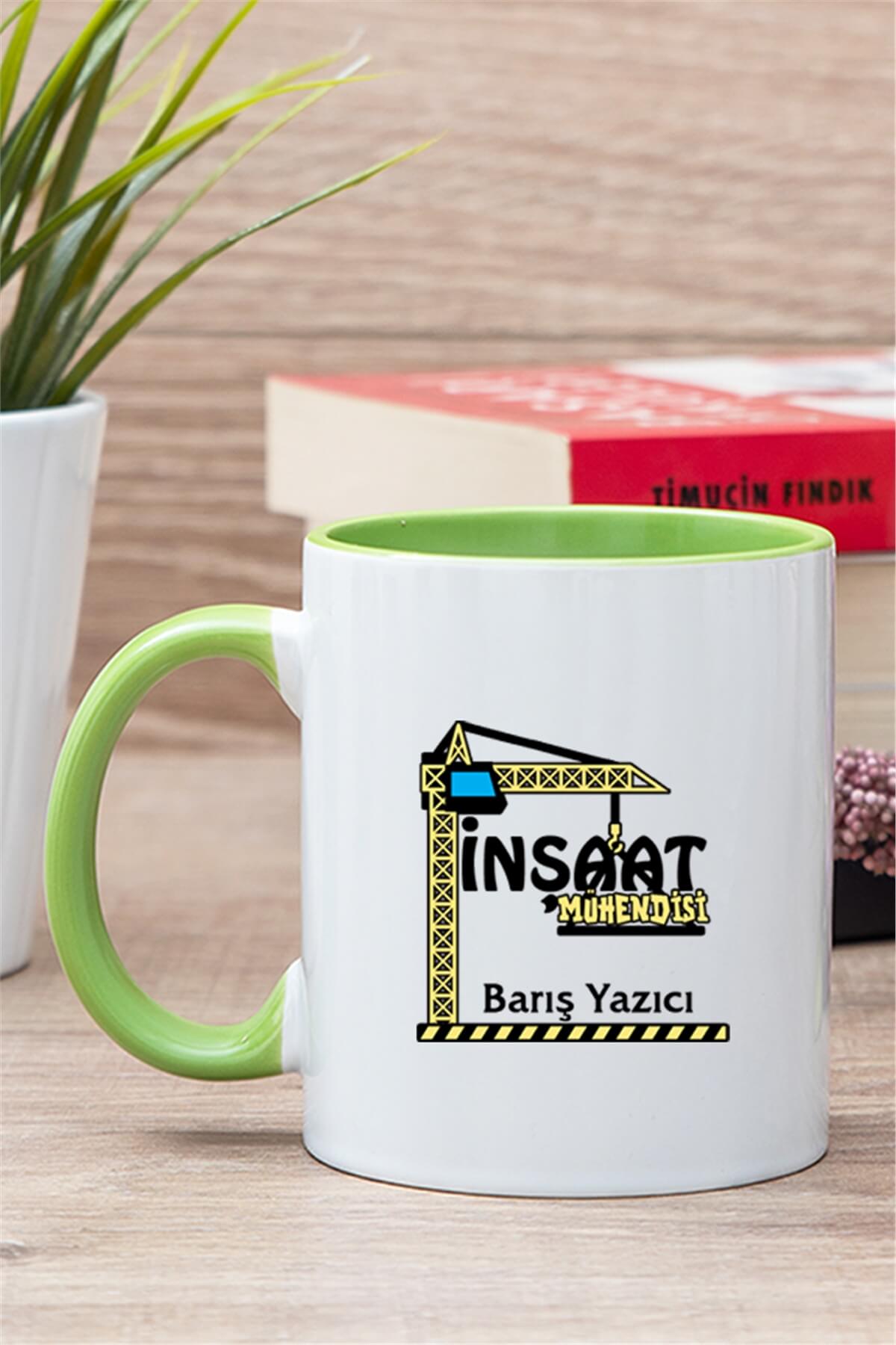 İnşaat Mühendisi İçi Renkli Kupa Bardak