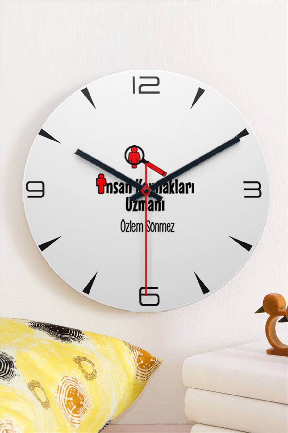 İnsan Kaynakları Uzmanı Ahşap Duvar Saati