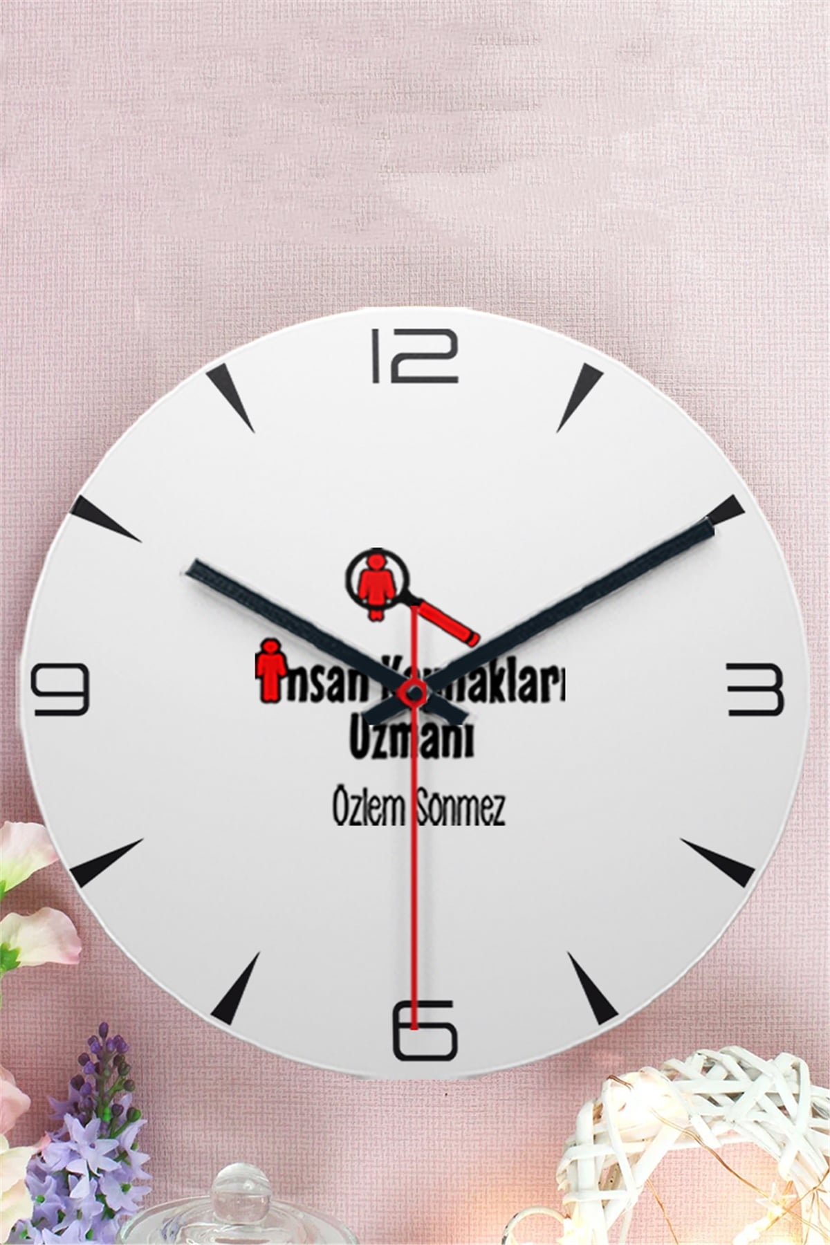 İnsan Kaynakları Uzmanı Ahşap Duvar Saati