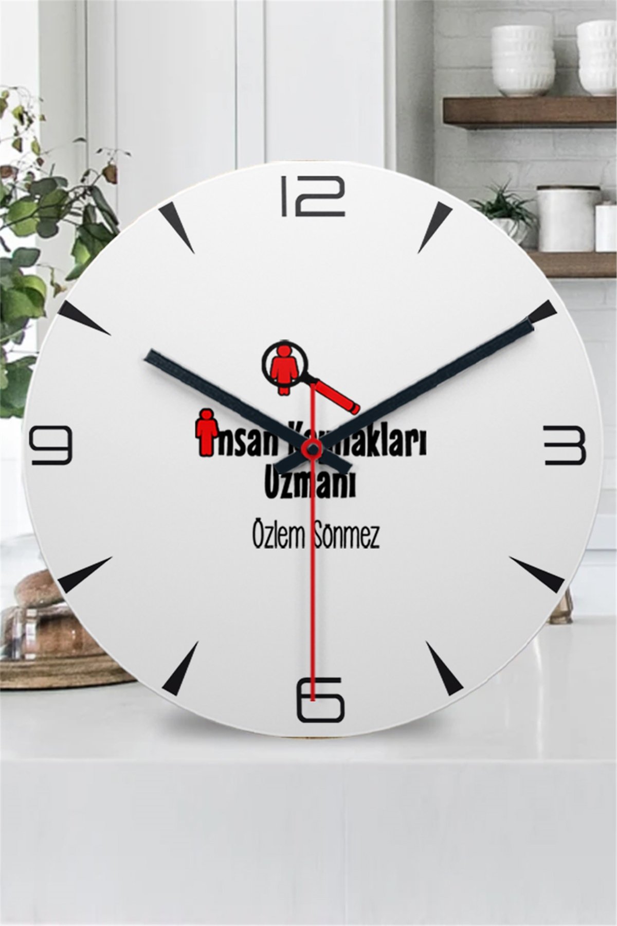 İnsan Kaynakları Uzmanı Ahşap Duvar Saati