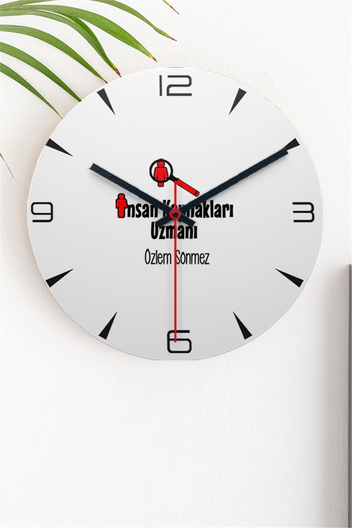 İnsan Kaynakları Uzmanı Ahşap Duvar Saati