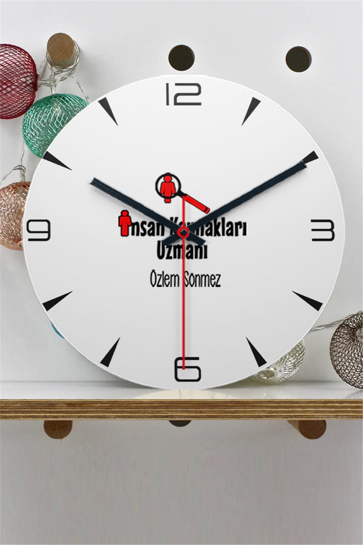 İnsan Kaynakları Uzmanı Ahşap Duvar Saati