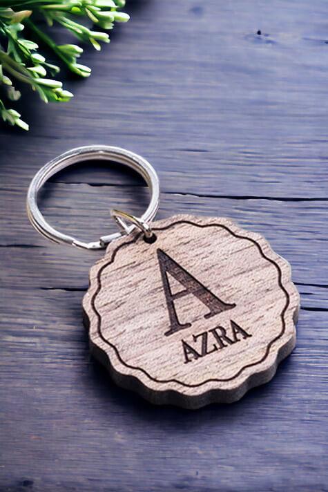 İsme Özel Ahşap Anahtarlık