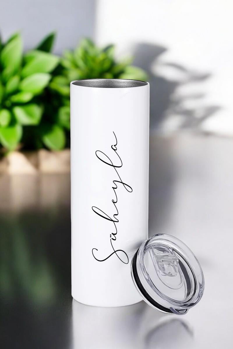 İsme Özel Çelik Pipetli Termos Bardak
