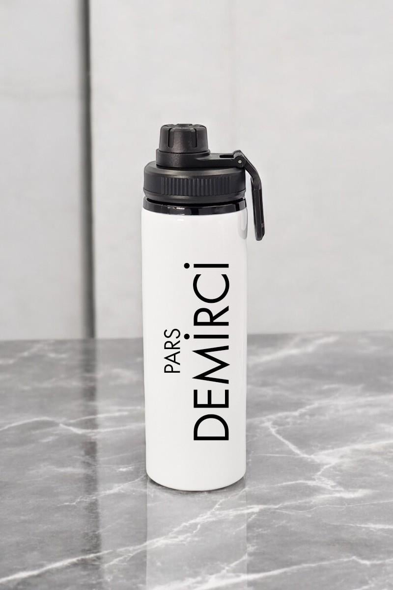 Döner Kapaklı Kişiye Özel Su Matarası