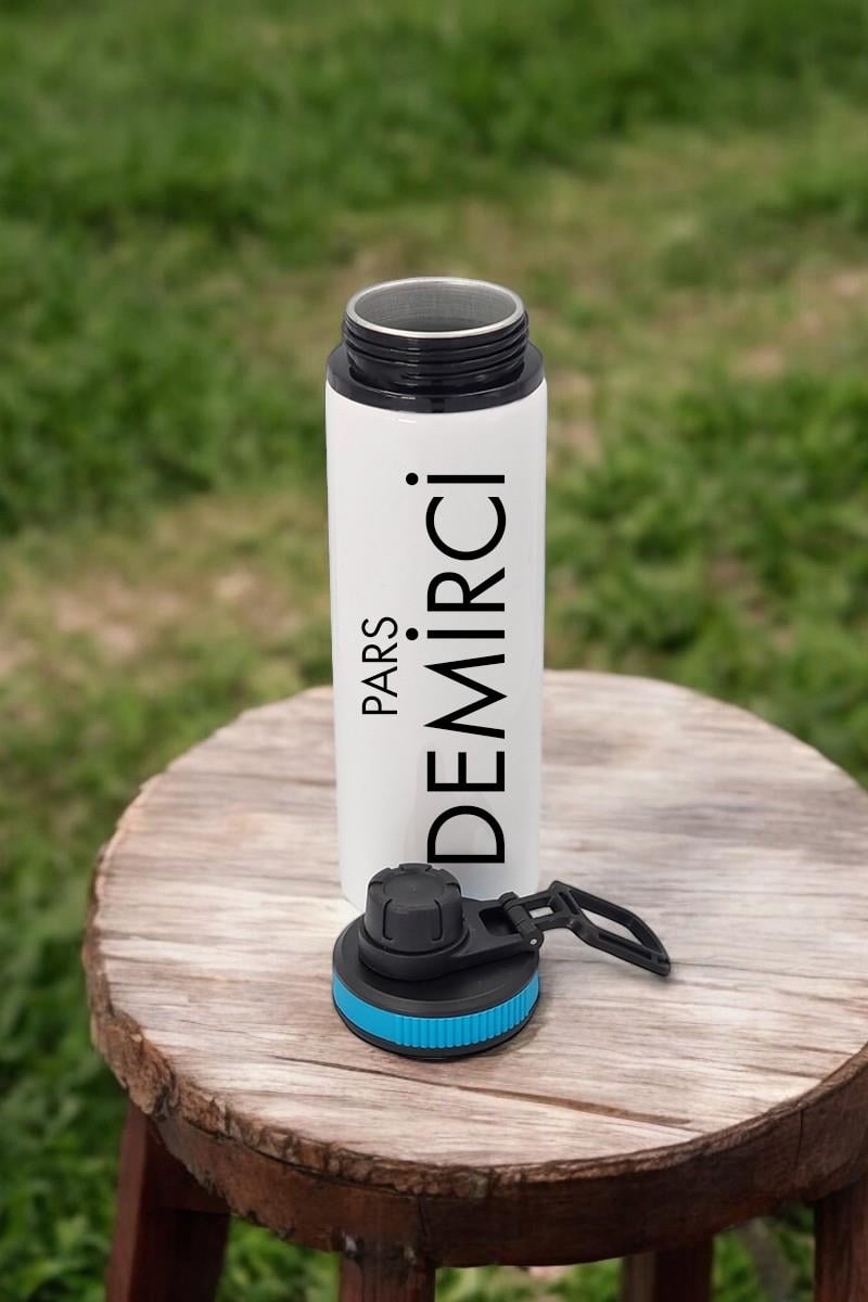 Döner Kapaklı Kişiye Özel Su Matarası