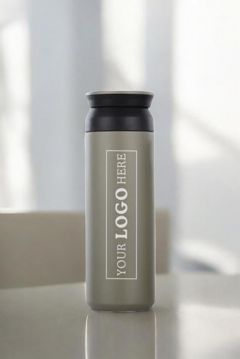 Japon Tarzı 500ml Süzgeçli Asker Yeşili Promosyon Çelik Termos