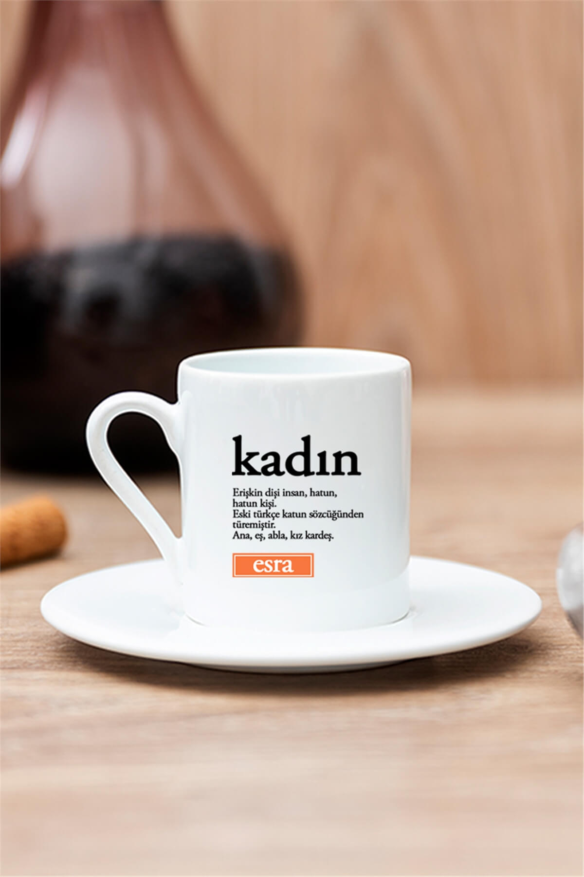 Kadın Kelime Anlamı Beyaz Türk Kahvesi Fincanı