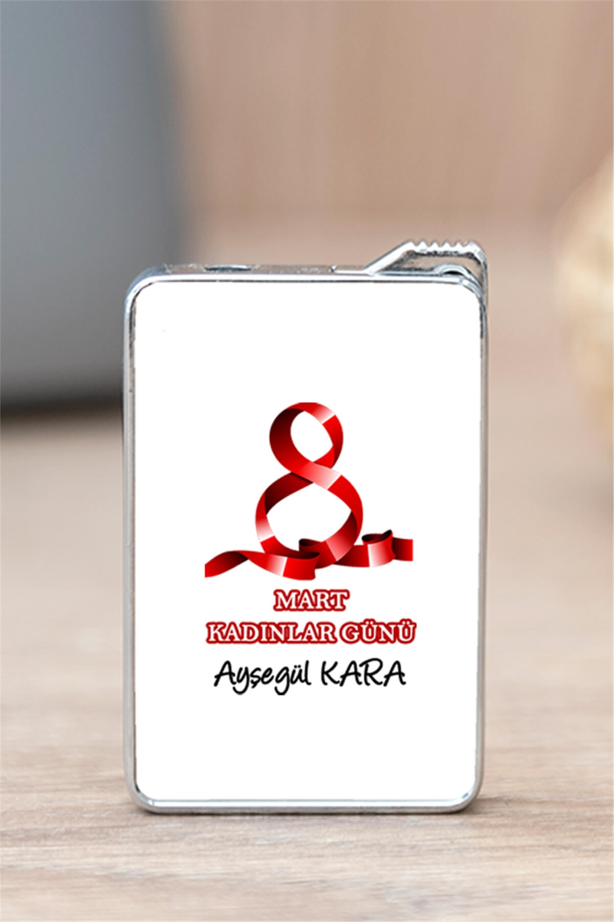 Kadınlar Günü Kurdela Tasarım Çakmak