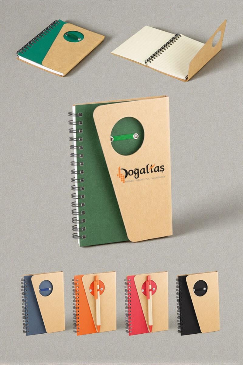 Kalem Tutuculu Geri Dönüşüm Spiralli Notluk 050-DG-PETK