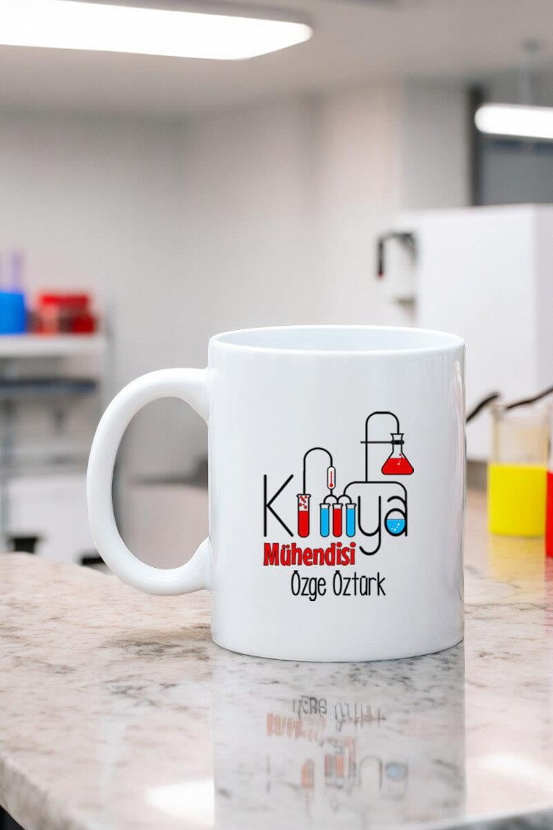 Kimya Mühendisine Hediye Beyaz Kupa Bardak