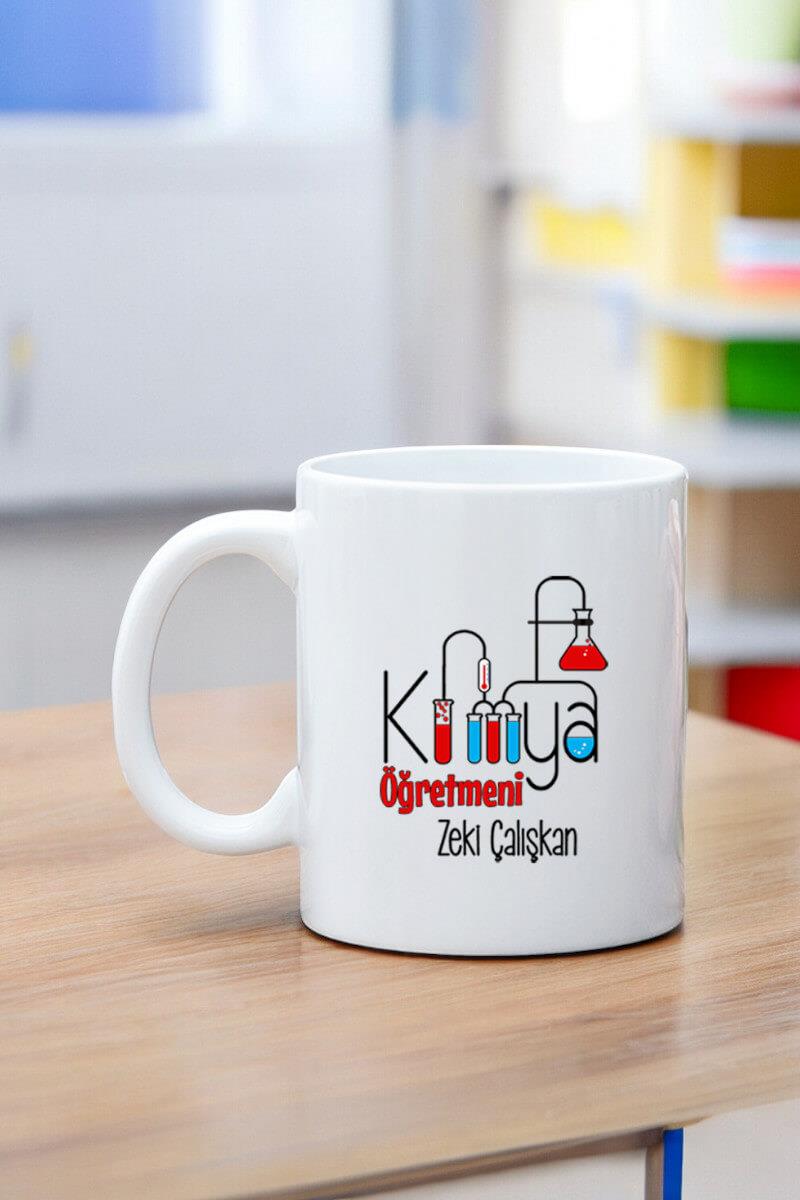 Kimya Öğretmenine Hediye Beyaz Kupa Bardak