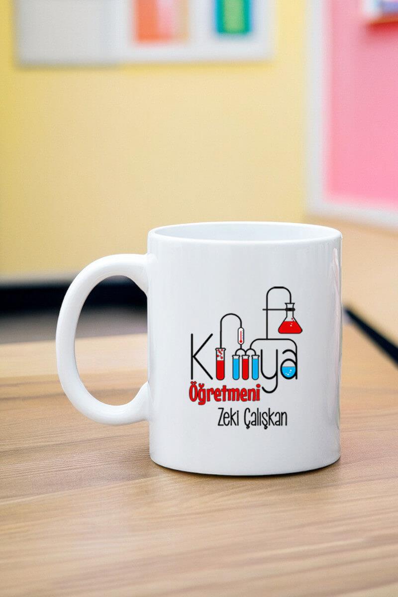 Kimya Öğretmenine Hediye Beyaz Kupa Bardak
