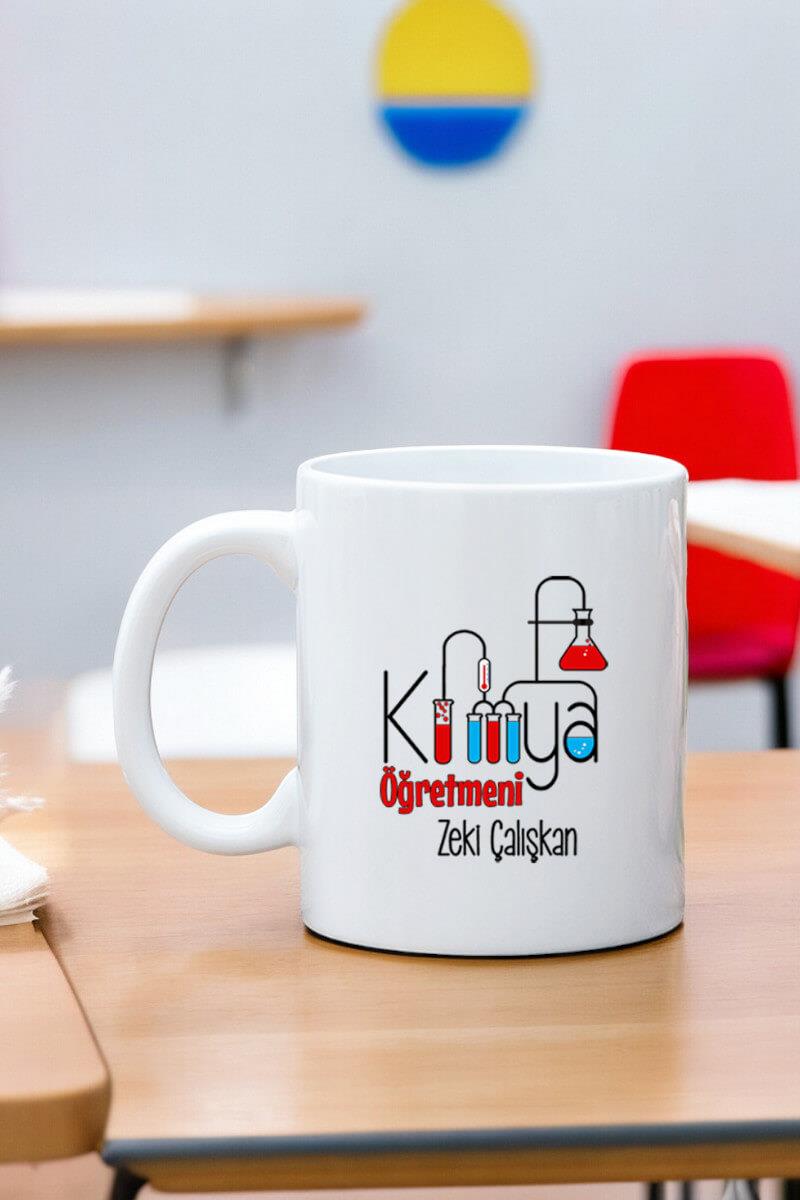 Kimya Öğretmenine Hediye Beyaz Kupa Bardak