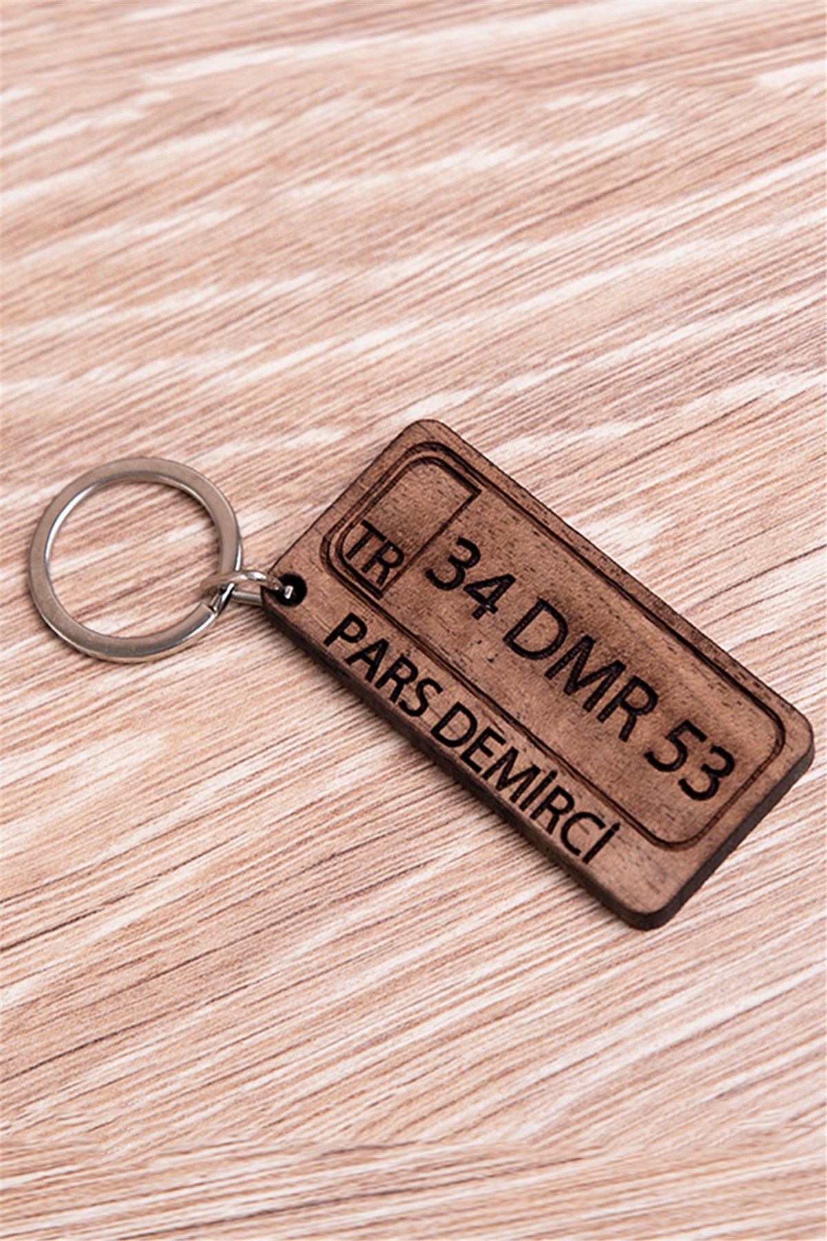 Kişiye Özel Ahşap Plaka Anahtarlık
