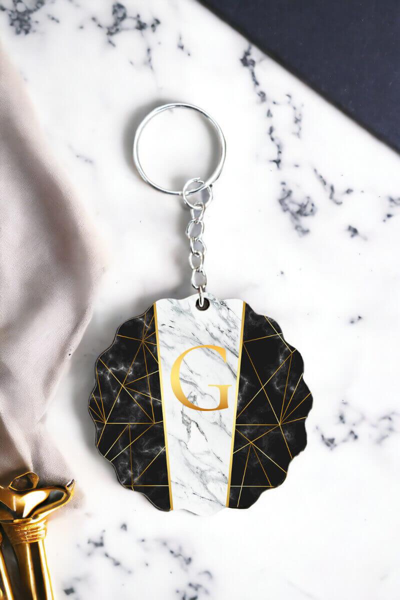 Kişiye Özel Baş Harf Tasarımlı Anahtarlık