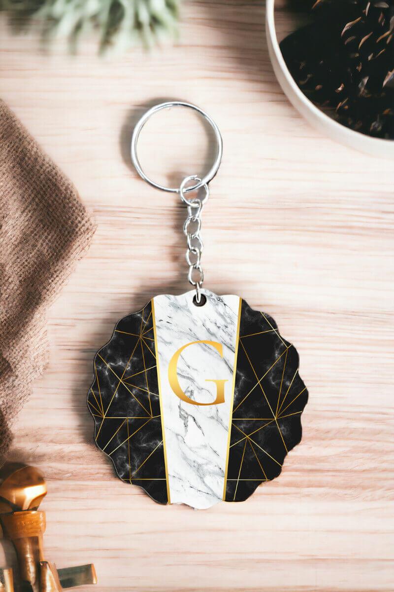 Kişiye Özel Baş Harf Tasarımlı Anahtarlık