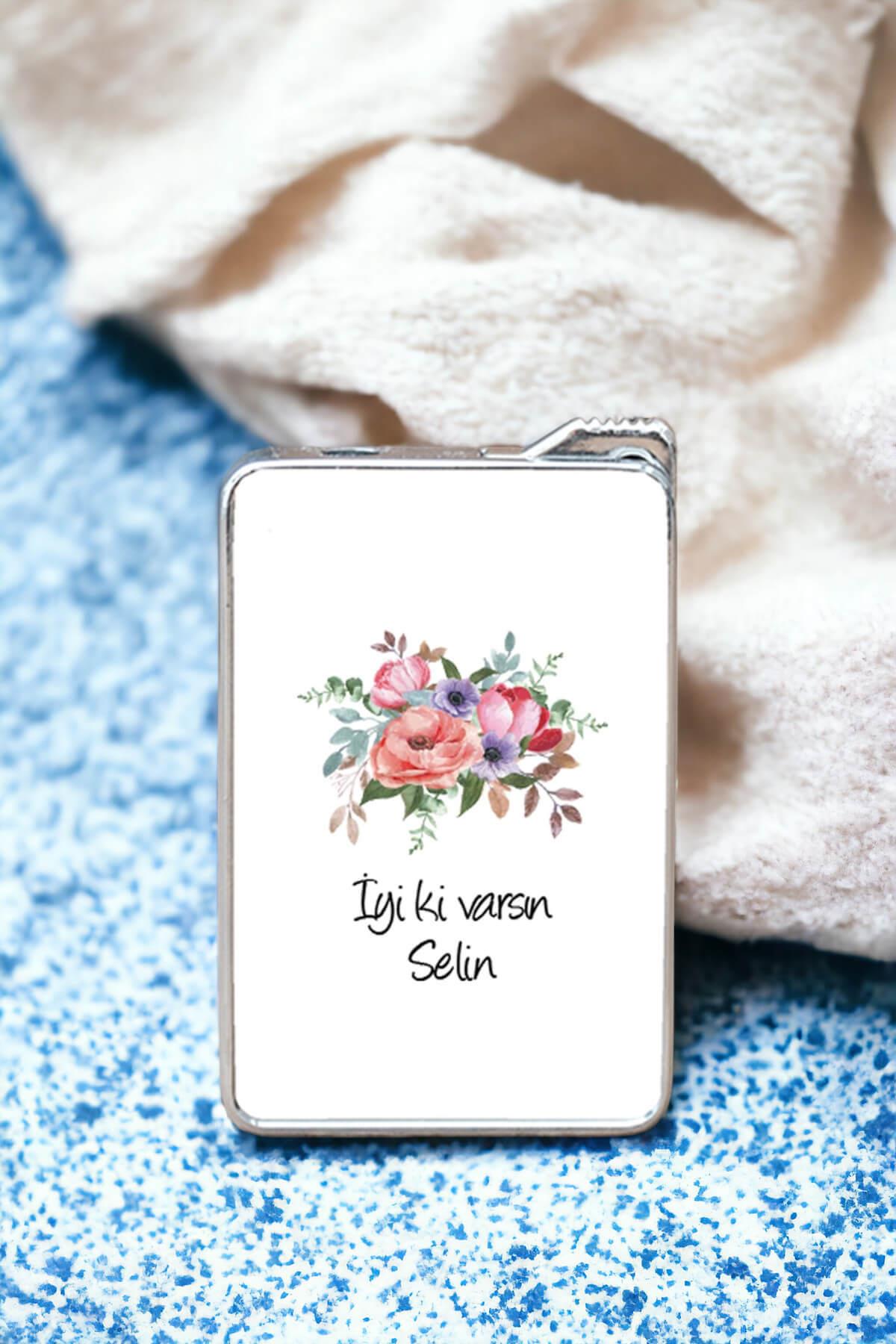 Kişiye Özel Çiçek Buketi İsimli Çakmak