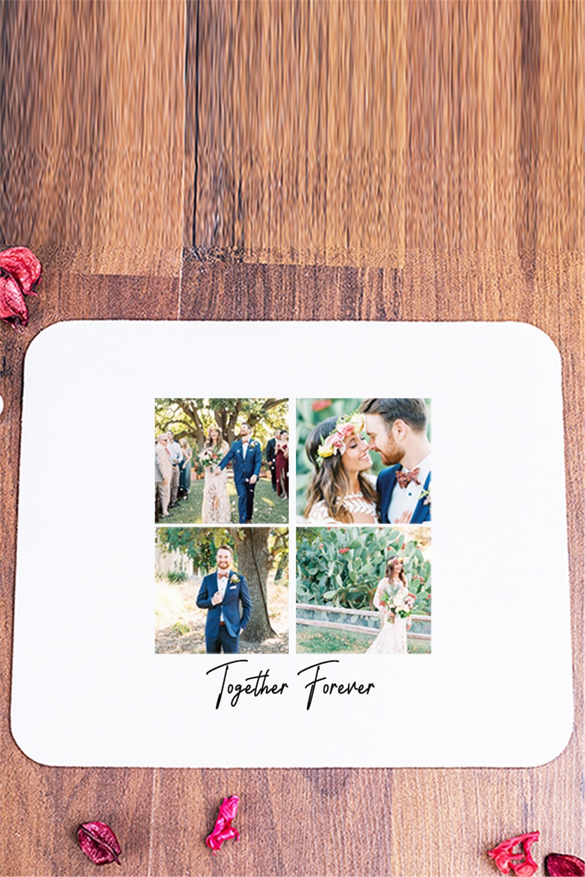 Kişiye Özel Dört Fotoğraflı Kupa Bardak Mouse Pad