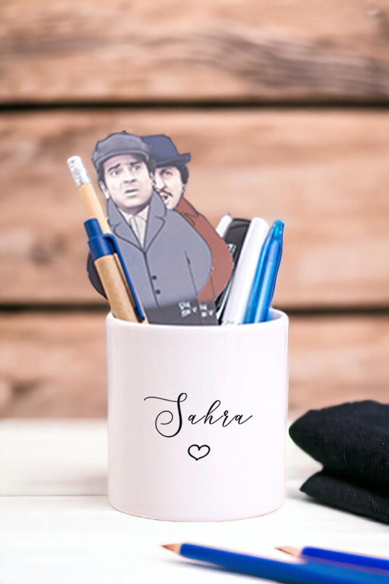 Kişiye Özel El Yazısı Tasarımlı İsimli Seramik Kalemlik