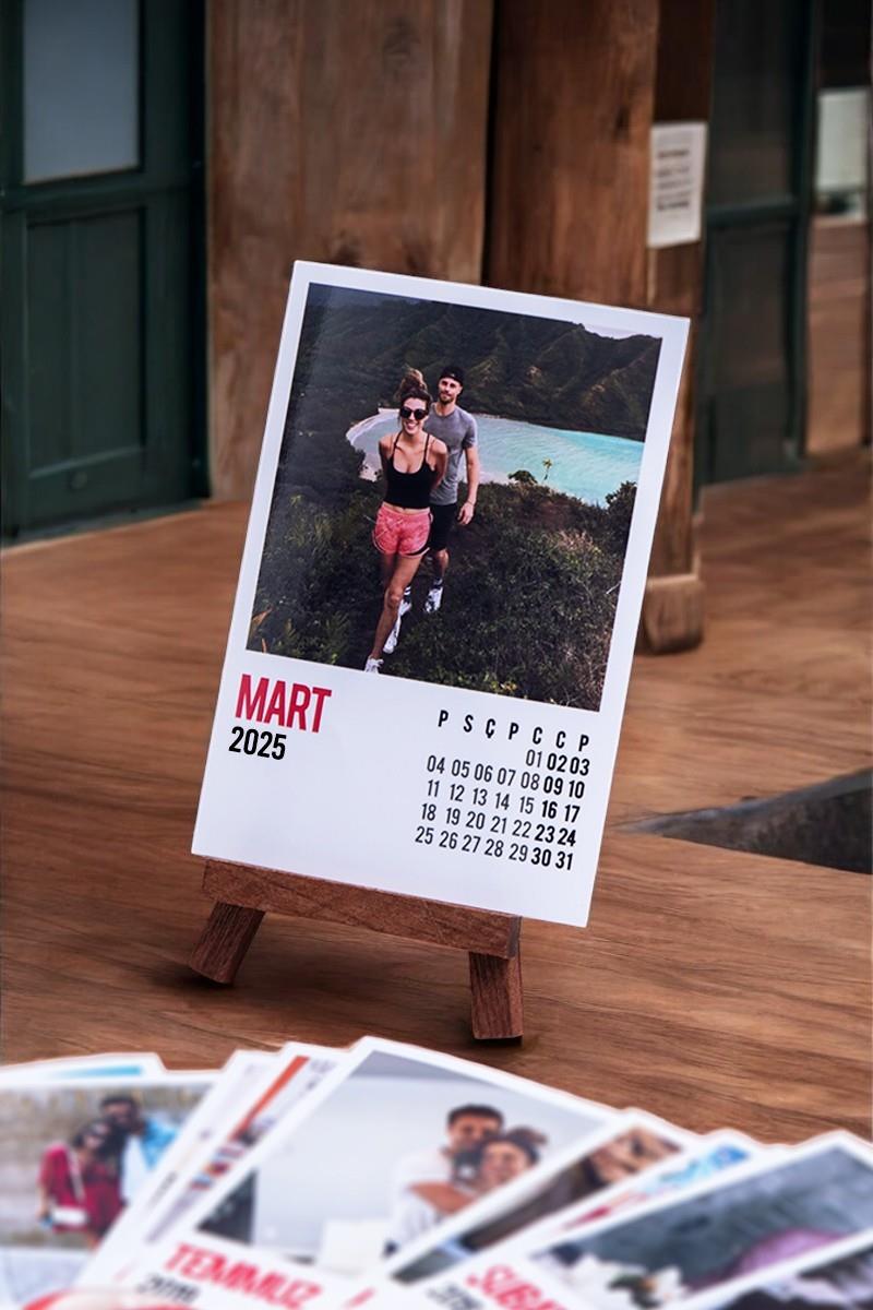 Kişiye Özel Fotoğraflı Masa Takvimi