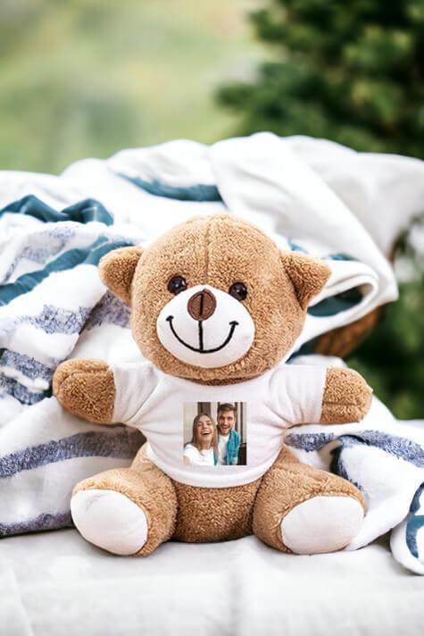 Kişiye Özel Fotoğraflı Peluş Ayı ve Polaroid Fotoğraf Seti
