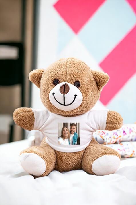 Kişiye Özel Fotoğraflı Peluş Ayıcık