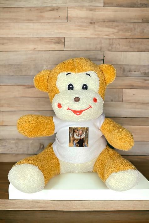 Kişiye Özel Fotoğraflı Peluş Maymun