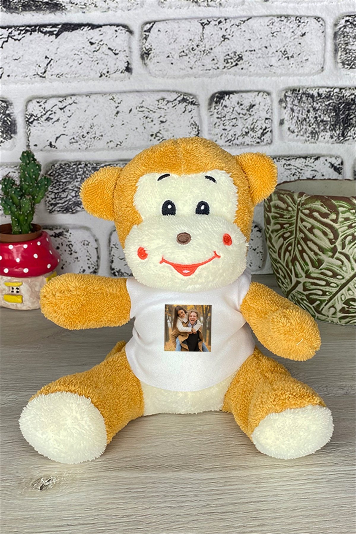 Kişiye Özel Fotoğraflı Peluş Maymun