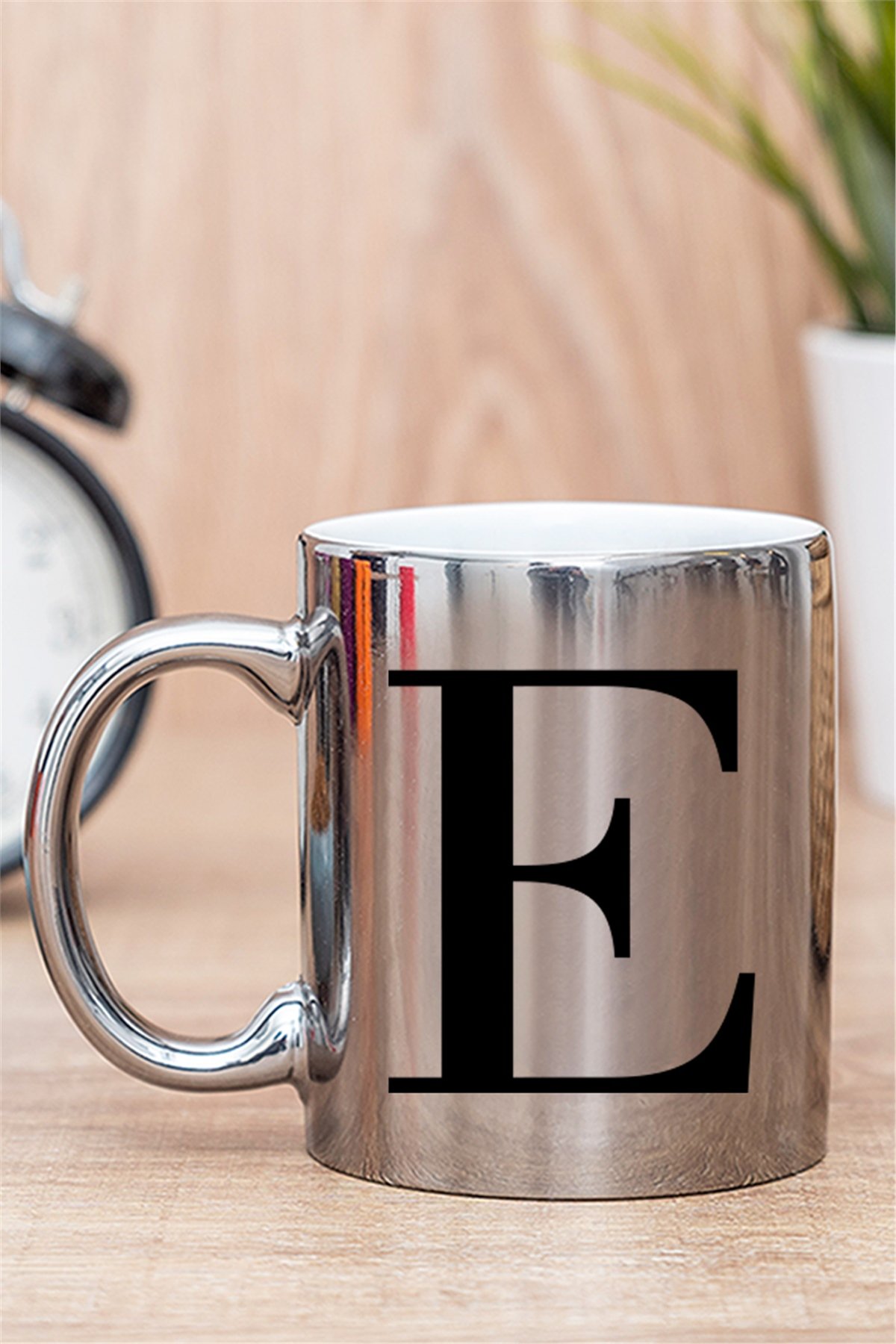 Kişiye Özel Harfli Gold - Silver Kupa Bardak