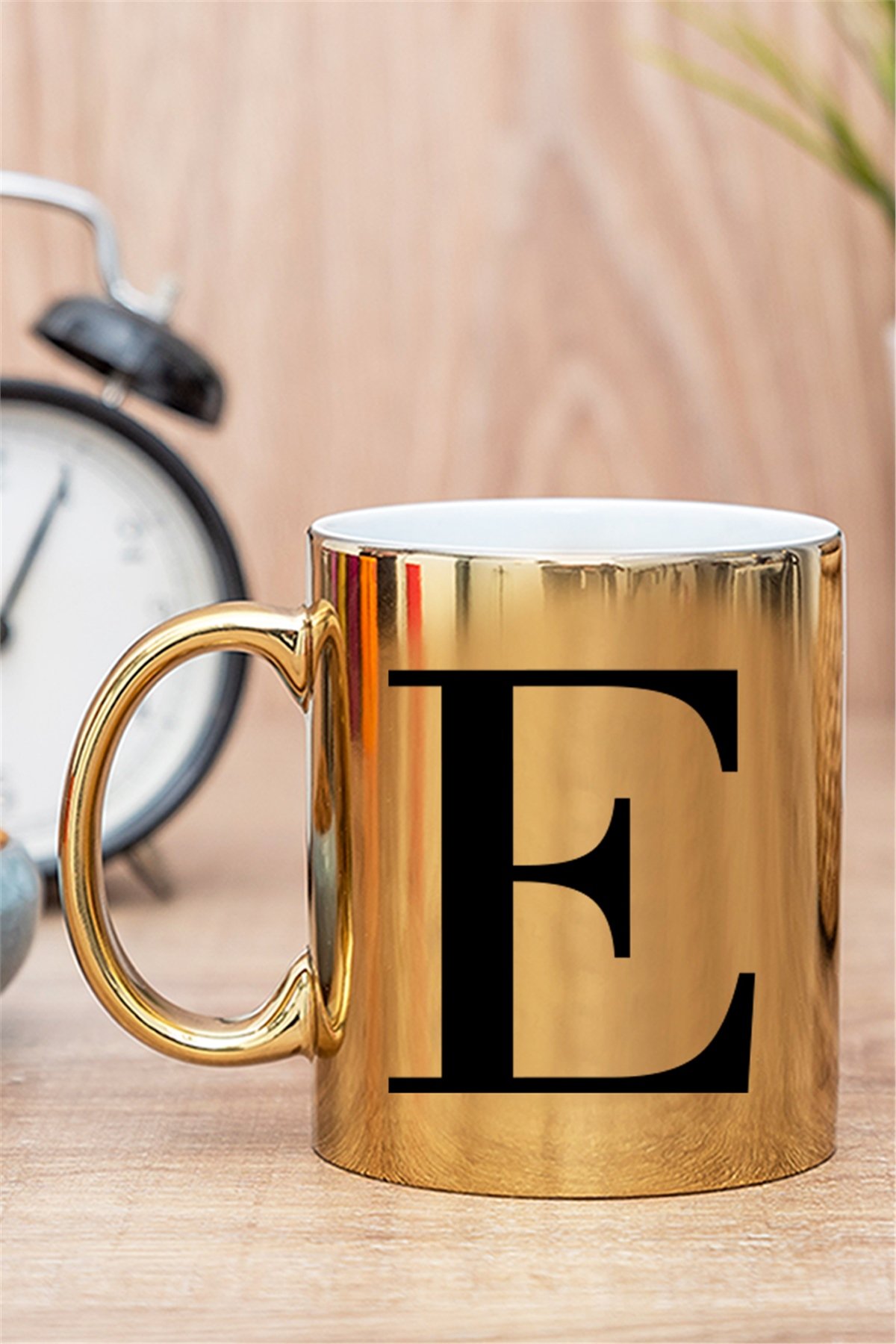 Kişiye Özel Harfli Gold - Silver Kupa Bardak