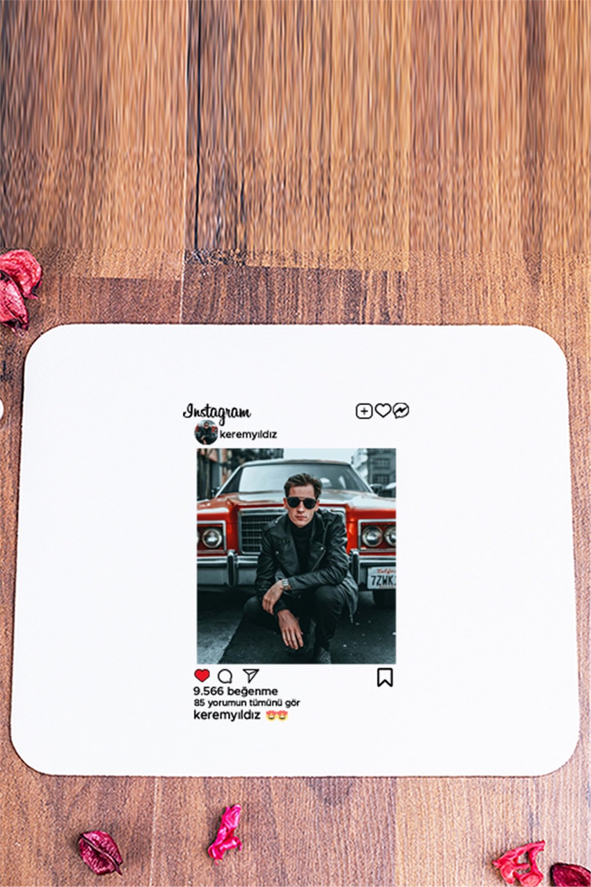 Kişiye Özel İnstagram Tasarım Fotoğraflı Mouse Pad
