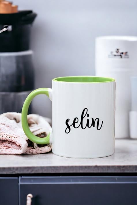 Kişiye Özel İsim Yazılı İçi Renkli Kupa Bardak