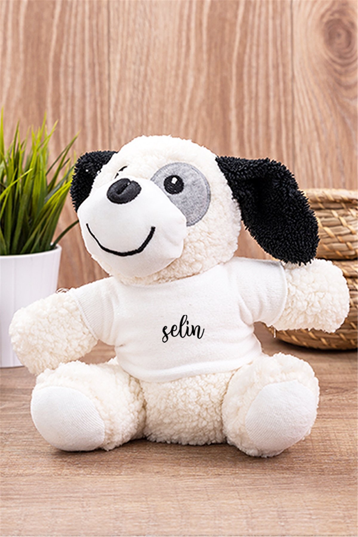 Kişiye Özel İsim Yazılı Peluş Köpek