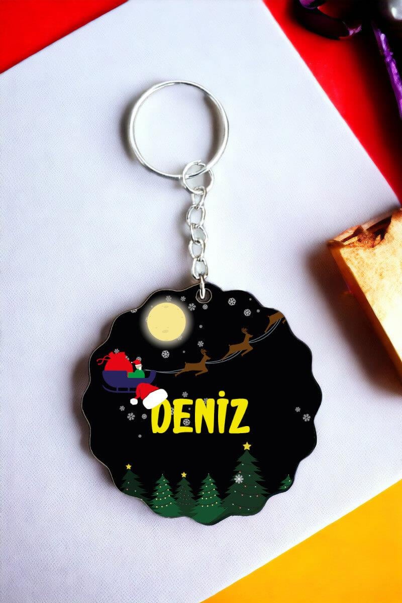 Kişiye Özel Küçük Yılbaşı Hediyesi İsimli Anahtarlık
