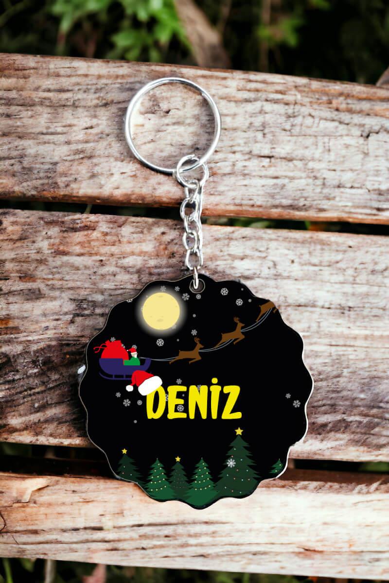 Kişiye Özel Küçük Yılbaşı Hediyesi İsimli Anahtarlık