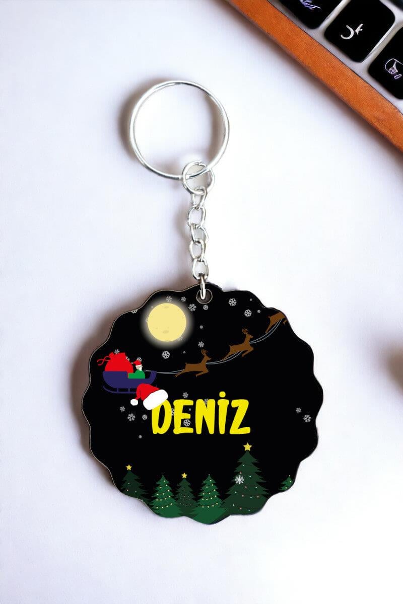 Kişiye Özel Küçük Yılbaşı Hediyesi İsimli Anahtarlık
