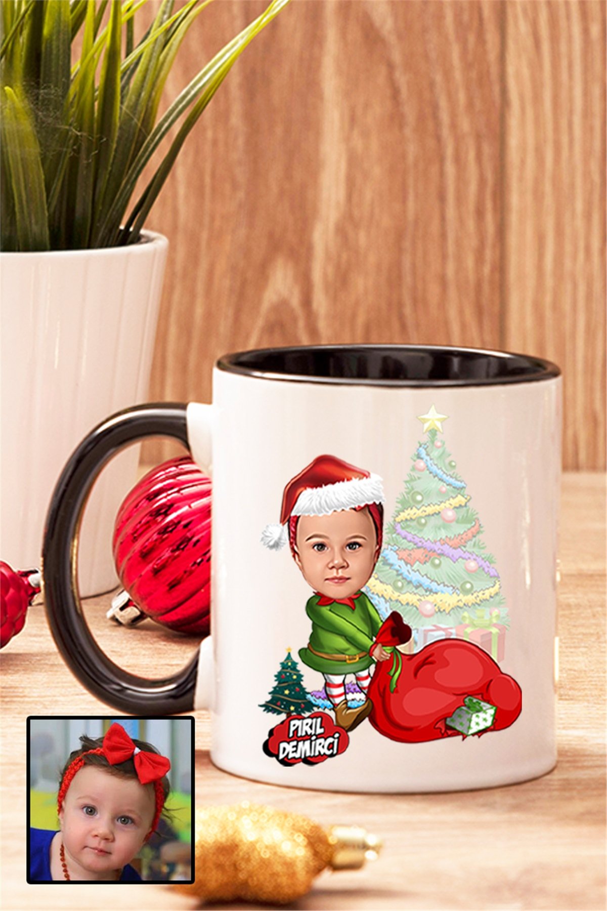 Kız Çocuğa Yılbaşı Hediyesi Karikatürlü Renkli Kupa Bardak