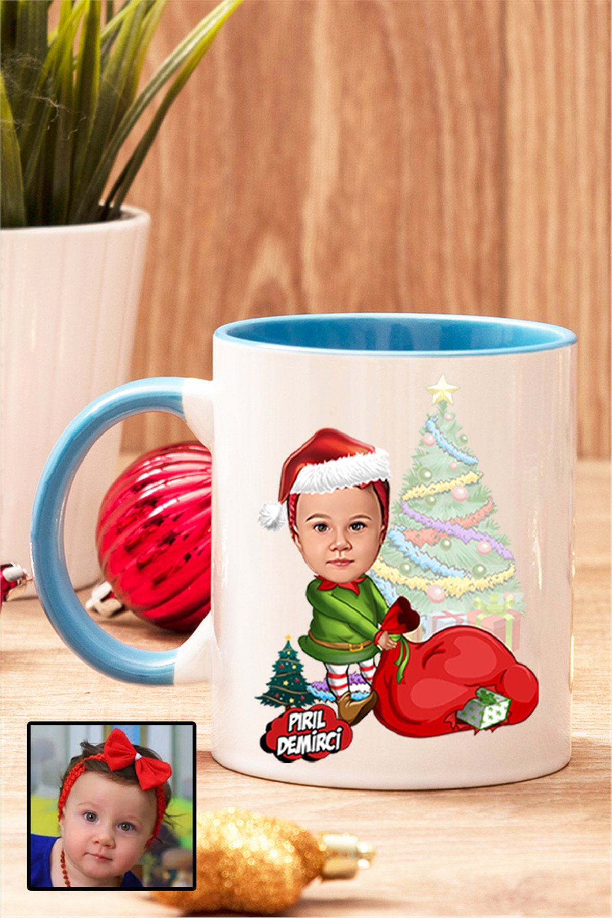 Kız Çocuğa Yılbaşı Hediyesi Karikatürlü Renkli Kupa Bardak
