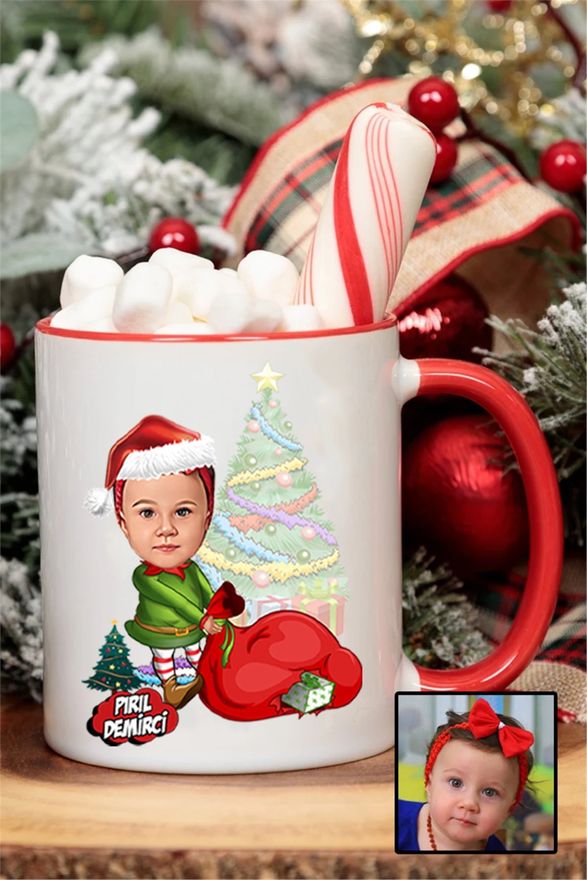 Kız Çocuğa Yılbaşı Hediyesi Karikatürlü Renkli Kupa Bardak