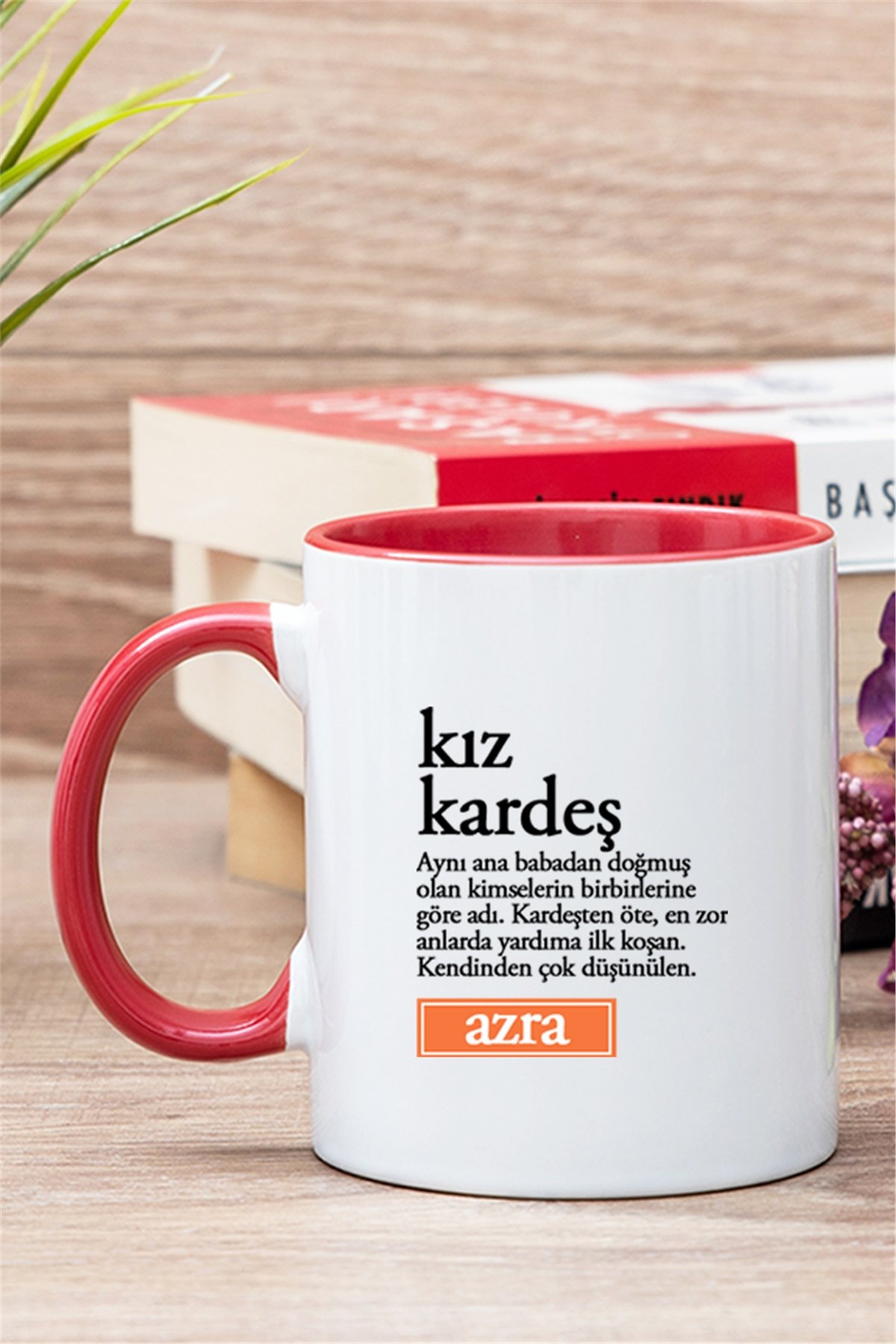 Kız kardeş Kelime Anlamı İçi Renkli Kupa Bardak