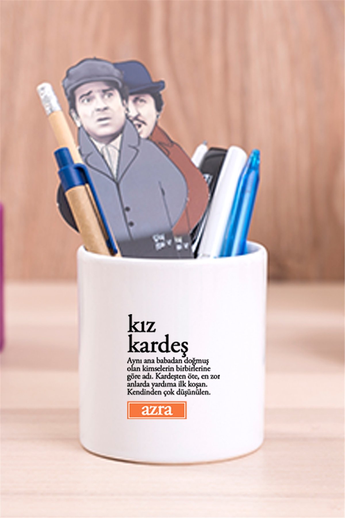 Kız kardeş Kelime Anlamı Seramik Kalemlik