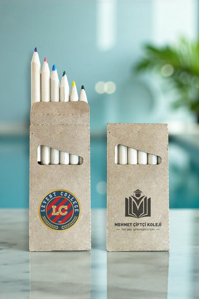 Kraft Kutulu 6lı Yarım Boya Kalemi